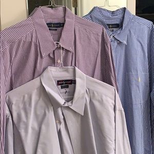 Lot of 3 Ralph Lauren button down shirts 3XB